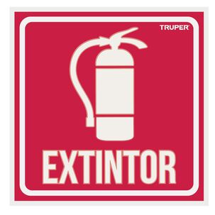 Letrero "extintor" 19x19cms Truper